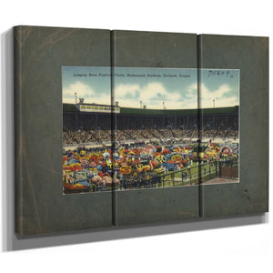 Judging Rose Festival Floats Multnomah Stadium Portland Oregon — vintage wall art by Bella Frye