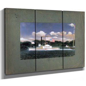 Steamboat Peter Crary on the Hudson River — Framed Wall Art Room View | Bella Frye