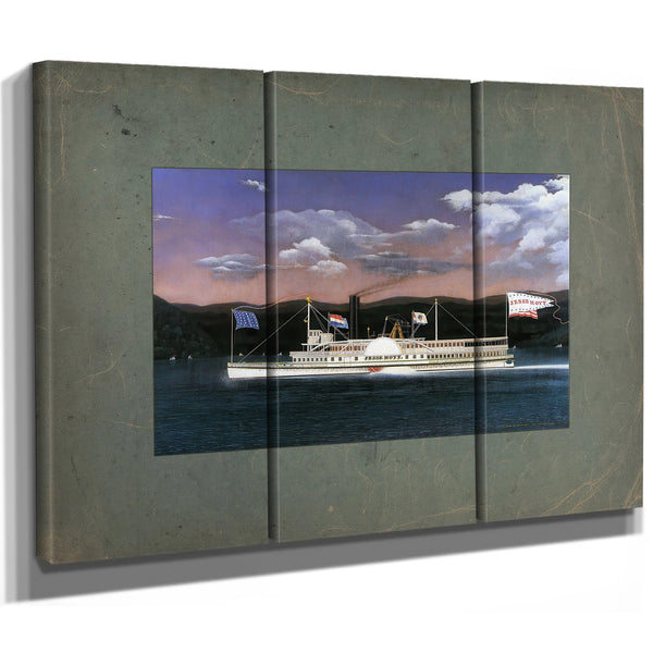 Steamboat Jesse Hoyt on the Hudson River — Framed Wall Art Room View | Bella Frye