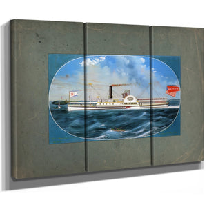 Steamboat Reindeer Hudson River Side Wheel Passenger Steamer — Framed Wall Art Room View | Bella Frye