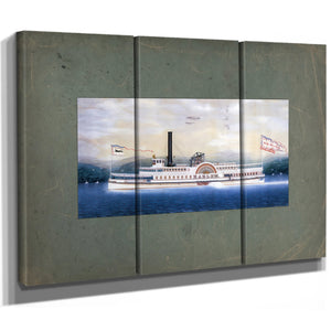 Steamboat Harlem on the Hudson River — Framed Wall Art Room View | Bella Frye