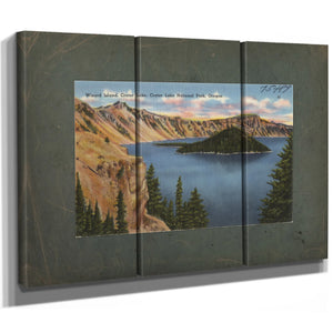 Wizard Island Crater Lake Crater Lake National Park Oregon — vintage wall art by Bella Frye