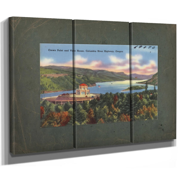 Crown Point And Vista House Columbia River Highway Oregon — vintage wall art by Bella Frye