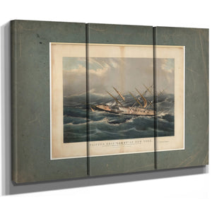 Clipper Ship Comet of New York in a Hurricane off Bermuda on her Voyage from — Framed Wall Art Room View | Bella Frye