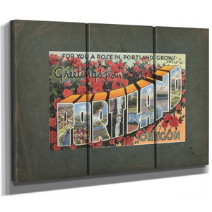 For You A Rose In Portland Grows Greetings From Portland Oregon — vintage wall art by Bella Frye