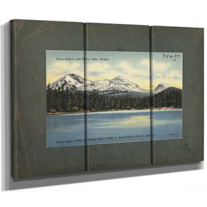 Three Sisters And Mirror Lake Oregon — vintage wall art by Bella Frye