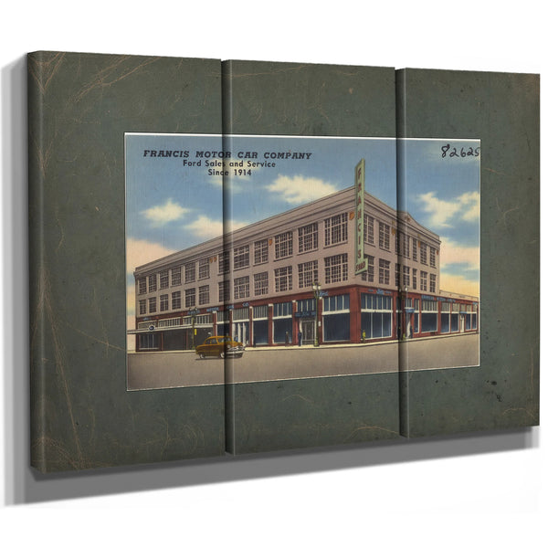 Francis Motor Car Company Ford Sales And Services Since 1914 — vintage wall art by Bella Frye