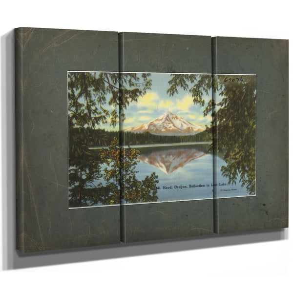 Mt Hood Oregon Reflection In Lost Lake'2 — vintage wall art by Bella Frye