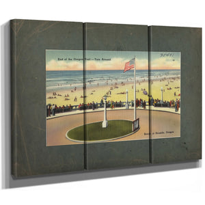 End Of The Oregon Trail Turn Around Beach At Seaside Oregon — vintage wall art by Bella Frye