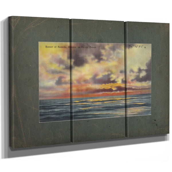 Sunset At Seaside Oregon On Pacific Ocean — vintage wall art by Bella Frye