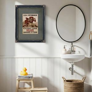 Usc Pittsburgh Rose Bowl Football Game Program January 1 193 — Framed Wall Art Room View | Bella Frye