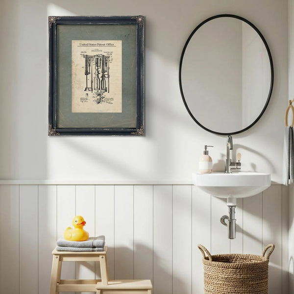The Gull Beer Bottling Apparatus Patent Print — Framed Wall Art Room View | Bella Frye