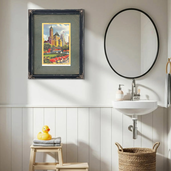 Manhattan Rising a Gilded View From the Park — Framed Wall Art Room View | Bella Frye