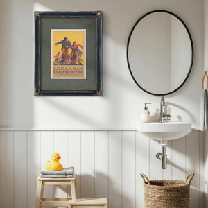 Football Notre Dame South Bend by South Shore Line Dpla — Framed Wall Art Room View | Bella Frye