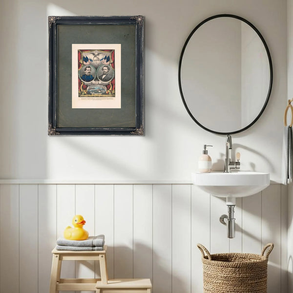 Grand National Democratic Banner Peace! Union! and Victory! 1864 — Framed Wall Art Room View | Bella Frye