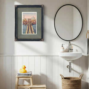 The Iron Gateway Brooklyn Bridge Crossing — Framed Wall Art Room View | Bella Frye