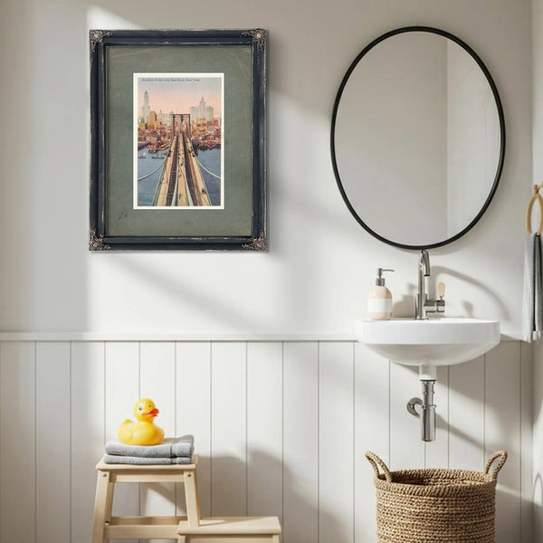 The Iron Gateway Brooklyn Bridge Crossing — Framed Wall Art Room View | Bella Frye