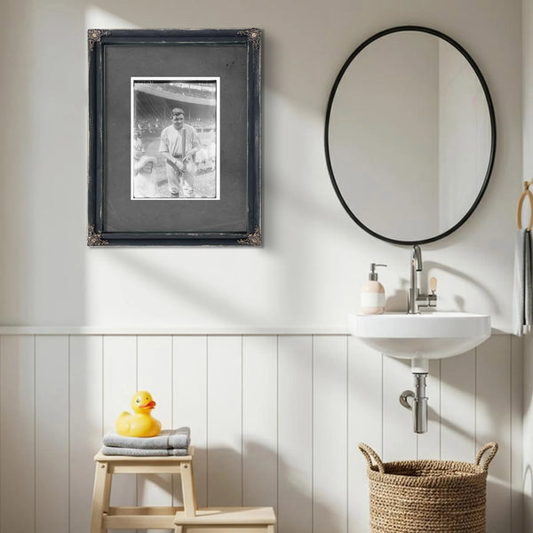 Babe Ruth New York Al Baseball — Framed Wall Art Room View | Bella Frye