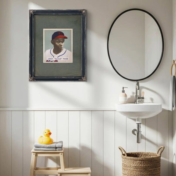 Satchel Paige 1949 Bowman 384ced — Framed Wall Art Room View | Bella Frye