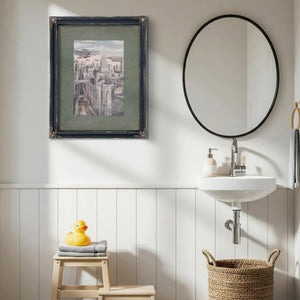 Tomorrows Metropolis a Prophecy in Steel and Sky — Framed Wall Art Room View | Bella Frye