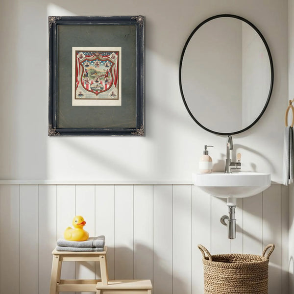 Us Shield of Honor 19th Century — Framed Wall Art Room View | Bella Frye