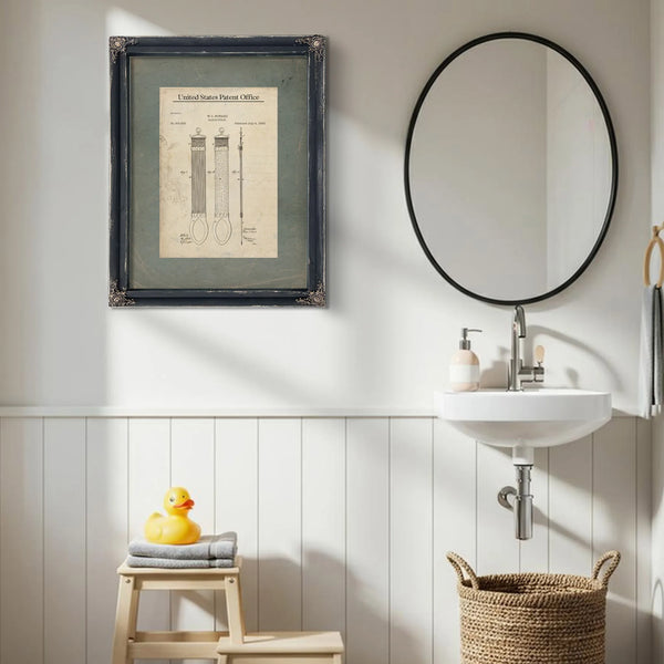 The Barbers Blade Keeper — Patent Drawing of Victorian Shaving Ritual
