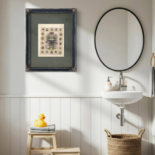 Our Heroes and Our Flags 1895 — Framed Wall Art Room View | Bella Frye