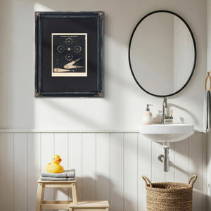 The Lunar Mechanica — A Study in Celestial Choreography — Framed Wall Art Room View | Bella Frye