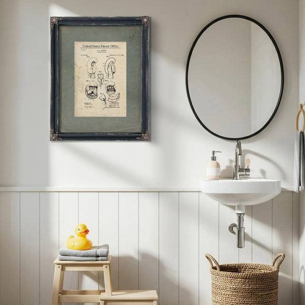 Us Patent No. 5792 Boxing Glove by Fa Harvey October 27 1896 — Framed Wall Art Room View | Bella Frye