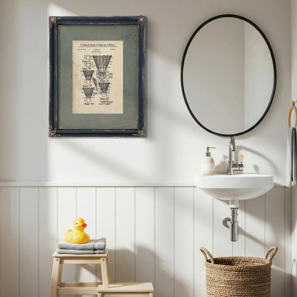 Us Patent No. 225325 Shuttle Cock by E Bauer (1935) — Framed Wall Art Room View | Bella Frye