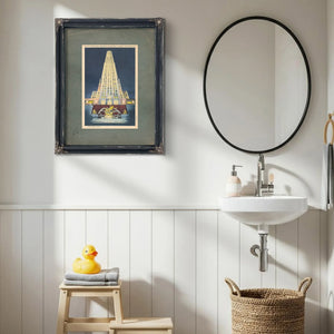 The Prometheus Tower Art Deco Monolith Rising From Manhattans Electric Night — Framed Wall Art Room View | Bella Frye