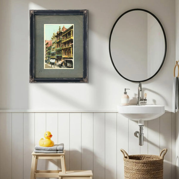 The Gilded Balconies of Mott Street — Framed Wall Art Room View | Bella Frye