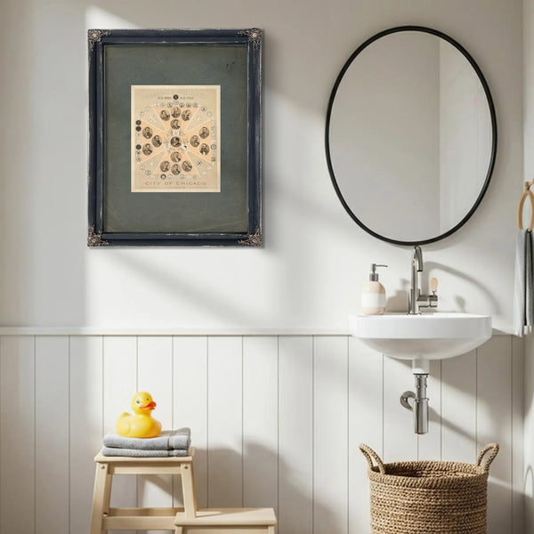 Triennial Committee Kt City of Chicago Illinois 188 — Framed Wall Art Room View | Bella Frye