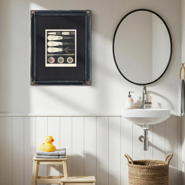 The Mechanics of Darkness a Victorian Study in Celestial Shadow — Framed Wall Art Room View | Bella Frye