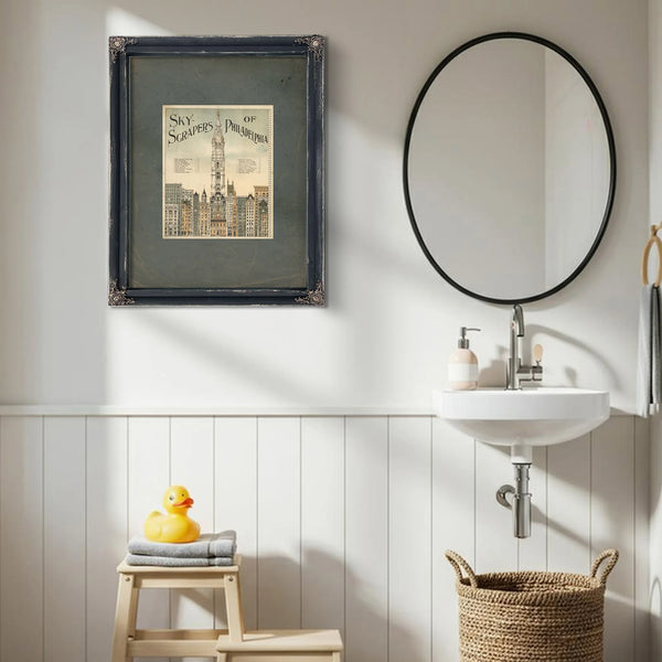 Sky Scrapers of Philadelphia 1898 — Framed Wall Art Room View | Bella Frye
