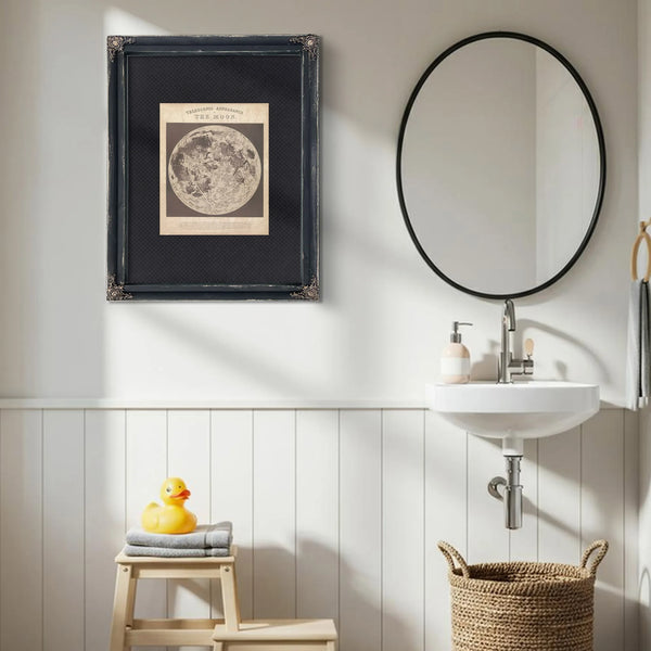 The Lunar Ruin — Victorian Selenography Print — Framed Wall Art Room View | Bella Frye