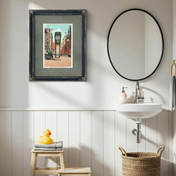 The Bronze Sentinel of Fifth Avenue — Framed Wall Art Room View | Bella Frye