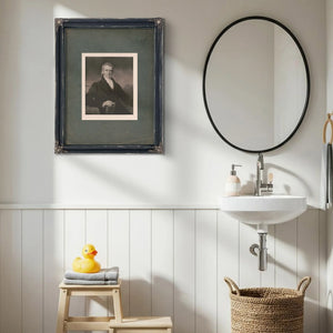 Portrait of John Marshall Holding a Book After a Painting by Henry Inman 1832 198 — Framed Wall Art Room View | Bella Frye