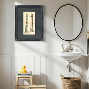 The Iron Sentinel of Cape Canaveral Maritime Engineering Blueprint — Framed Wall Art Room View | Bella Frye