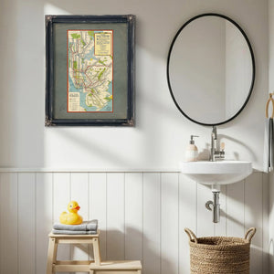 The Underground Arteries New York City Transit Map — Framed Wall Art Room View | Bella Frye