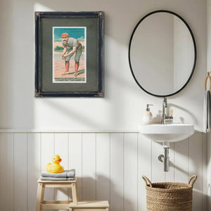 Jack Glasscock Indianapolis Hoosiers Baseball Card Portrait 9 — Framed Wall Art Room View | Bella Frye