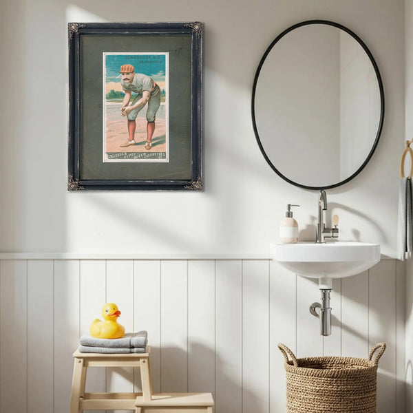 Jack Glasscock Indianapolis Hoosiers Baseball Card Portrait 9 — Framed Wall Art Room View | Bella Frye