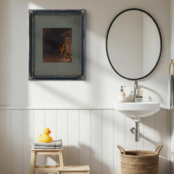 The Boyhood of Lincolnan Evening in the Log Hut 1868 — Framed Wall Art Room View | Bella Frye