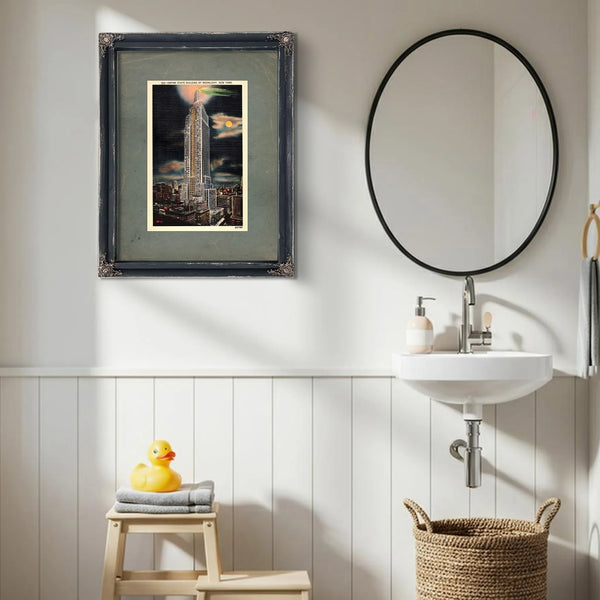 The Dirigibles Last Mooring Manhattan Nocturne — Framed Wall Art Room View | Bella Frye