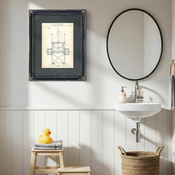 The Diamond Shoal Apparatus — Engineering Schematic for the Graveyard of the Atlantic — Framed Wall Art Room View | Bella Fry