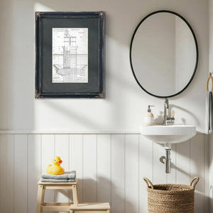 The Keepers Blueprint Chesapeake Bay Lighthouse Engineering Study — Framed Wall Art Room View | Bella Frye
