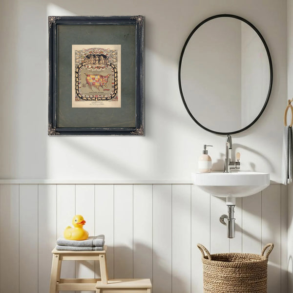 This Porcineograph 1876 — Framed Wall Art Room View | Bella Frye