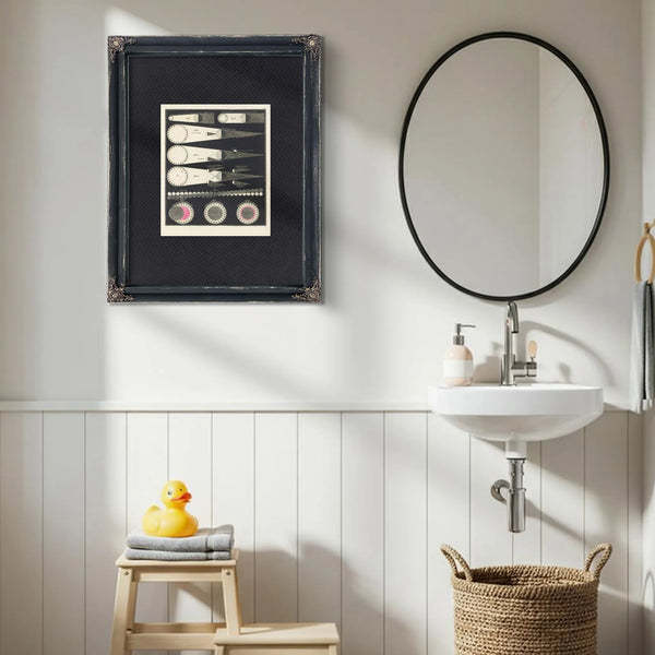 The Celestial Shadow Mechanics Victorian Eclipse Diagram — Framed Wall Art Room View | Bella Frye