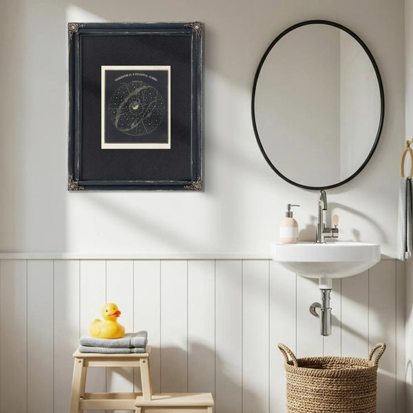The Cosmic Mirror Smith's Celestial Sphere With Earth at Center — Framed Wall Art Room View | Bella Frye