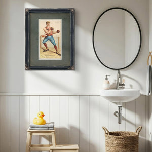 Boxing From Worldand39s Dudes Series N31 for Allen Andamp Ginter Cigarettes — Framed Wall Art Room View | Bella Frye